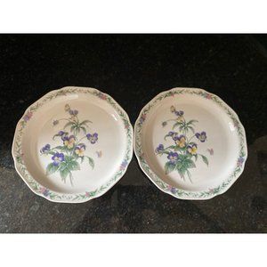 Noritake Gala Cuisine "Conservatory" 8 1/4" Salad Plates Japan (Qty. 2)